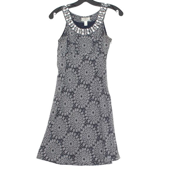 Ann Taylor Loft Dress Vintage Silk Boho Cottagecore Academia Coastal Beaded 2P - Picture 1 of 6